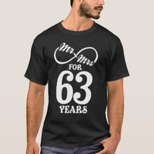Camiseta Sr. & Sra. Por 63 Anos 1 rua De Casamento