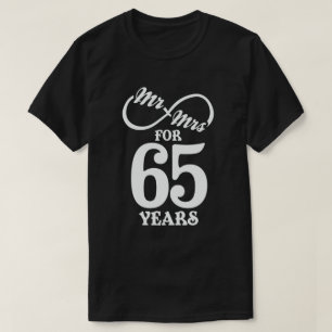 Camiseta Sr. & Sra. por 65 anos 65 anos aniversário de casa