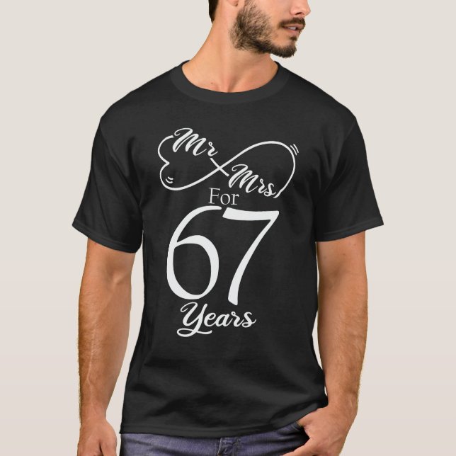 Camiseta Sr. & Sra. por 67 anos 67 anos aniversário de casa (Frente)
