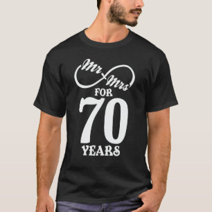 Camiseta Sr. & Sra. Por 70 Anos 1 rua De Casamento
