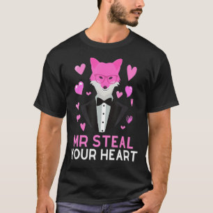 Camiseta Sr. Steal Seu Coração Valentim Dia Engraçado Para