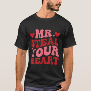 Camiseta Sr. Steal Seu Dia de os namorados Retro Coração