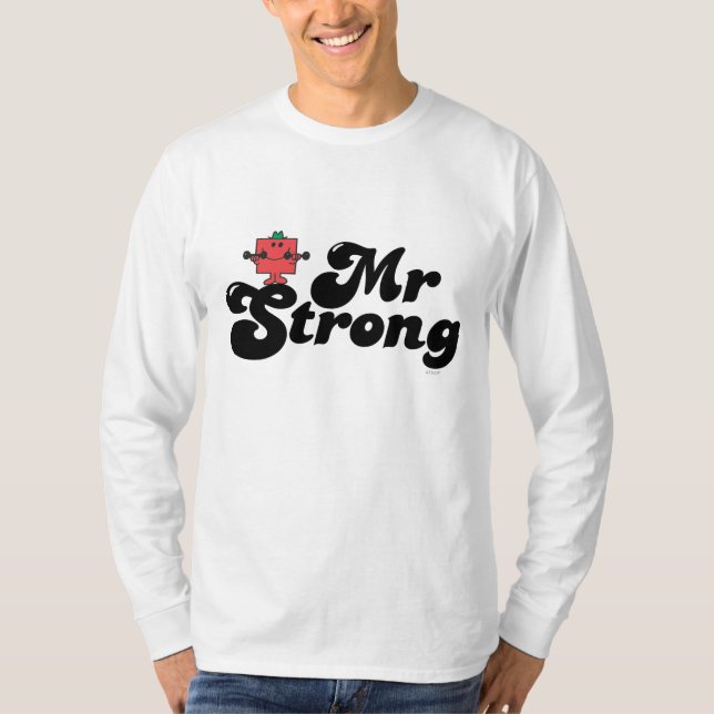 Camiseta Sr. Strong | Letra de peso e bolhas (Frente)