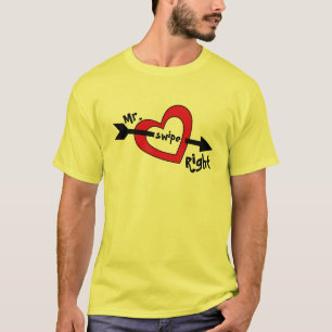 Camiseta Sr. Swipe Right Mobile Namorando Cute Design T-Sh