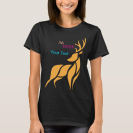 Camiseta Sr. Veado Gráfico – Estilo Rústico de Floresta