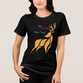Camiseta Sr. Veado Gráfico – Estilo Rústico de Floresta