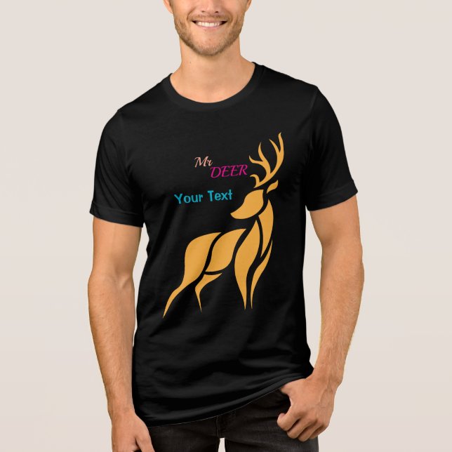 Camiseta Sr. Veado Gráfico – Estilo Rústico Florestal (Frente)