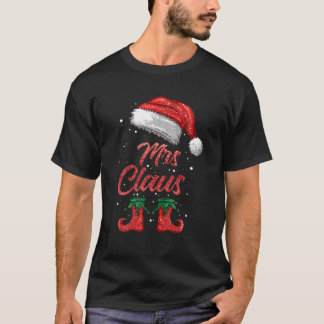 Camiseta Sra. Claus Matching Family Feliz Papais noeis de N