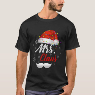 Camiseta Sra. Clause Que Luz Em Papais noeis De Neve Natal