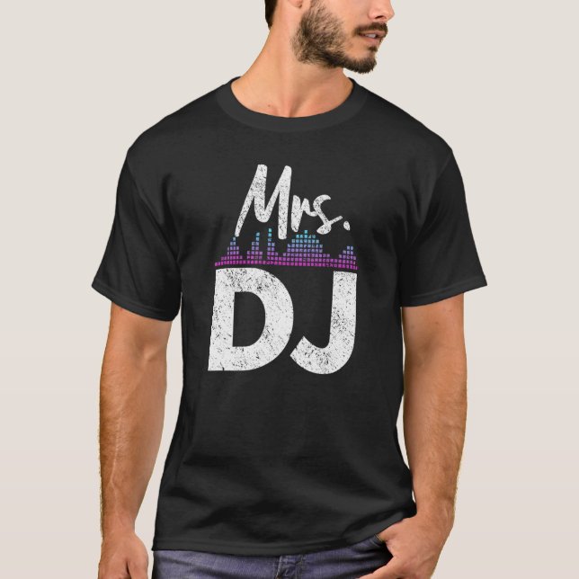 Camiseta Sra. DJ Wife Disk Jockey (Frente)