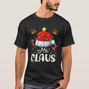 Camiseta Sra. e Sr. Santa Hat Casais de Natal Engraçado Fam