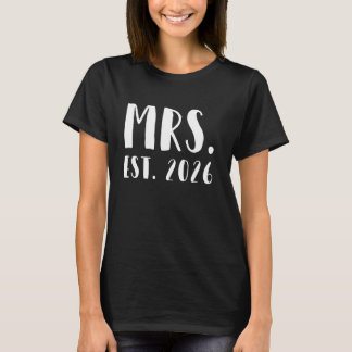 Camiseta Sra. Est. Mulher Recem casados 2026 Sr. & Sra.