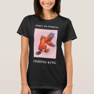 Camiseta Sra. Fish com lábios vermelhos grandes e laço rosa