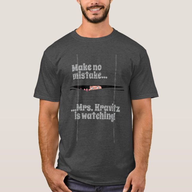 Camiseta Sra Kravitz está Observando a família (Frente)