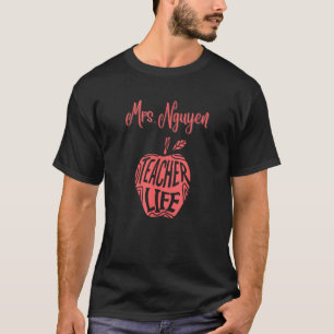 Camiseta Sra. Nguyen Professora Escola Fofa Maçã Orgulhosa 