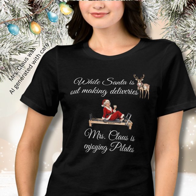 Camiseta Sra. Papai Noel Gosta do Nome Pilates  (Criador carregado)