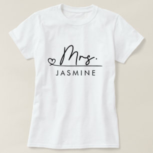 Camiseta Sra Script Casamento Personalizado