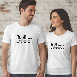 Camiseta Sra | Sras Sobrenome Casais Personalizados Mulhere