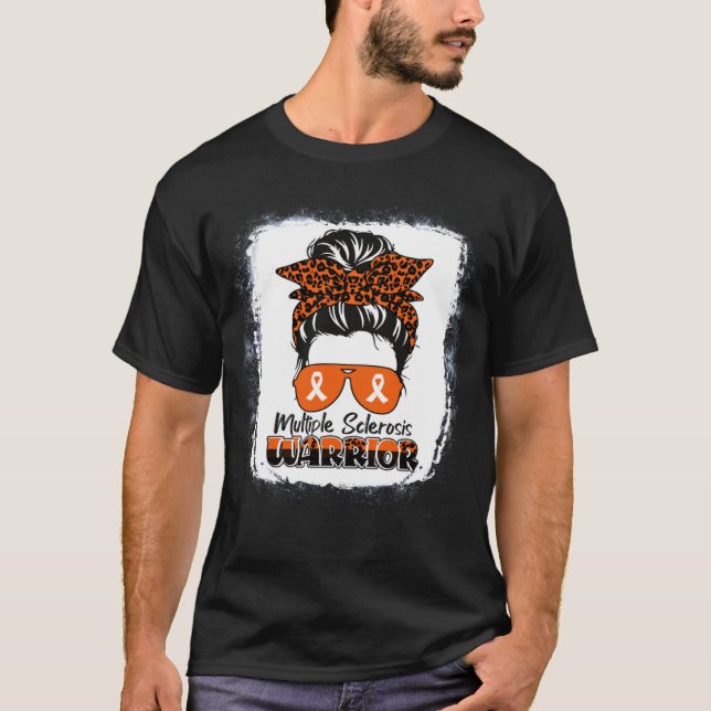 Camiseta Sra. Warrior Multiple Sclerose Sensibence Messy Bu (Frente)