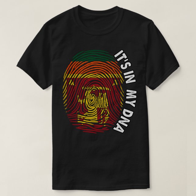 Camiseta Sri Lanka Está em Meu DNA Sri Llanka Banka Sri Lan (Frente do Design)