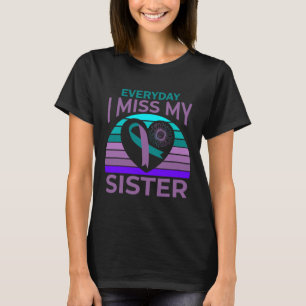 Camiseta Srta. Minha Irmã Cardíaca Fita Sensação de Suicídi