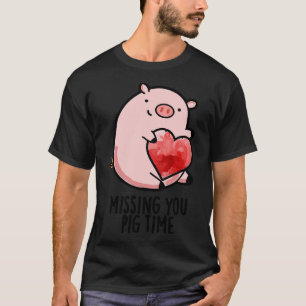 Camiseta Srta. Pig Time Engraçado Animal Pun 1