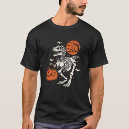 Camiseta Ssauro Engraçado, Dinossauro das Halloween Pumpkin
