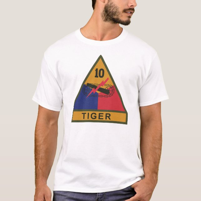 Camiseta SSI - 10ª divisão blindada com fita de nome (Frente)