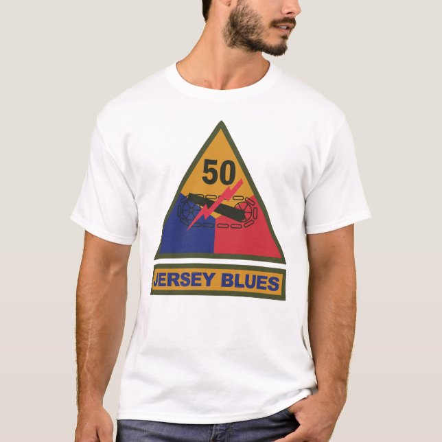 Camiseta SSI - 50ª divisão blindada com fita de nome (Frente)