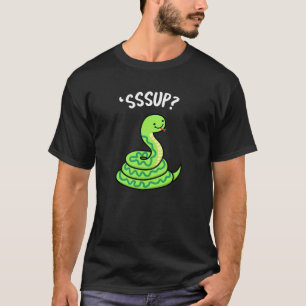 Camiseta Sssup Funny Hissing Cobra Pun Dark BG