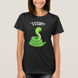 Camiseta Sssup Funny Hissing Cobra Pun Dark BG