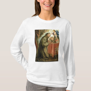 Camiseta St Anthony de Pádua adorador a criança do cristo