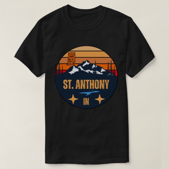 Camiseta St. Anthony, Indiana (Frente do Design)