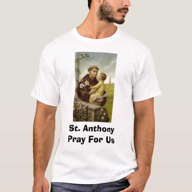 Camiseta St Anthony Pray para nós (Frente)