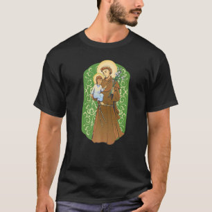 Camiseta St António de Pádua e o Menino Jesus Catolico Fofo