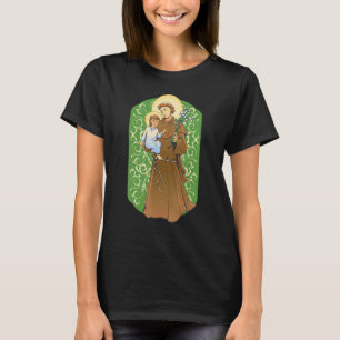 Camiseta St António de Pádua e o Menino Jesus Fofo Católico