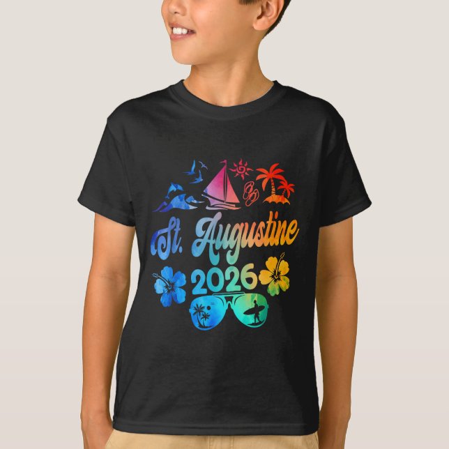 Camiseta St. Augustine Florida 2026 Vacation Tie Dye Summer (Frente)