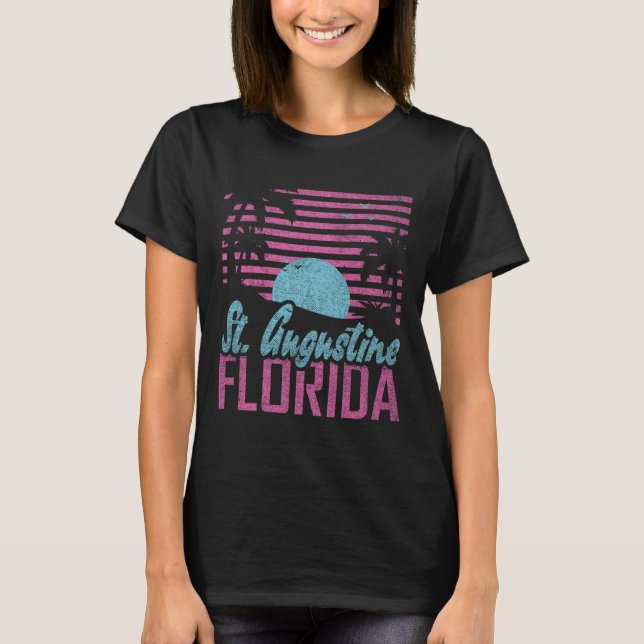 Camiseta St. Augustine Florida Fl Citrus State Miami Vibes  (Frente)