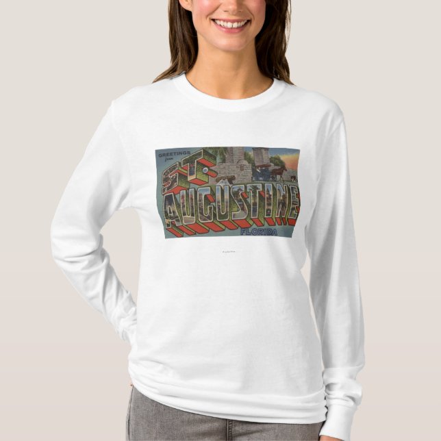 Camiseta St Augustine, Florida - grandes cenas da letra (Frente)
