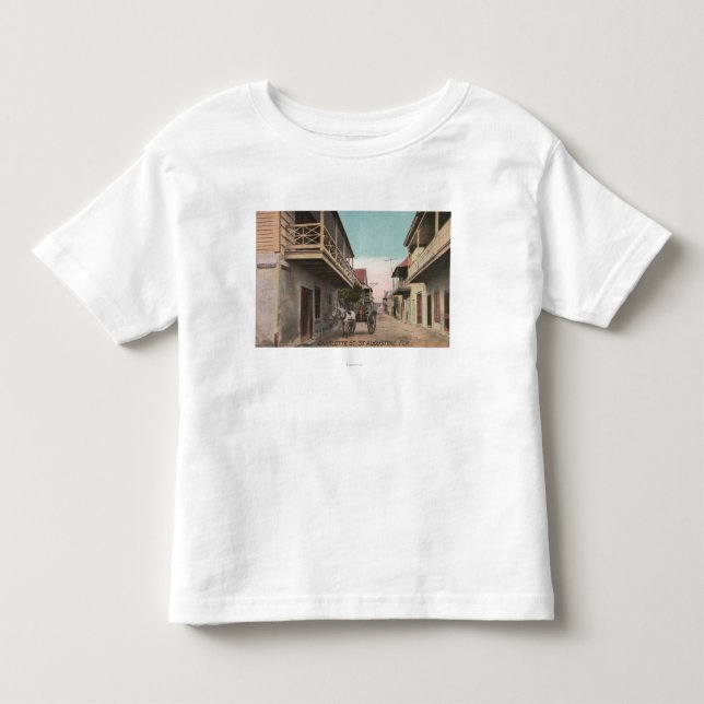 Camiseta St Augustine, Florida - vista da rua de Charlotte (Frente)