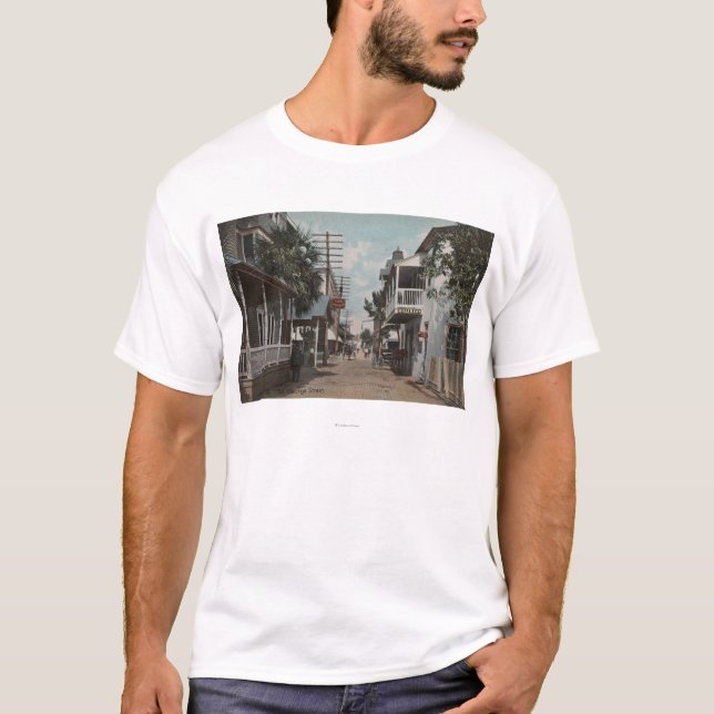 Camiseta St Augustine, Florida - vista do St. de St George (Frente)