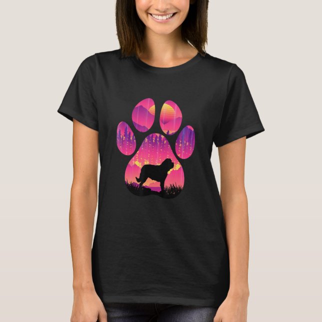 Camiseta St Bernard Paw Mom Dad Dog  Women Men (Frente)