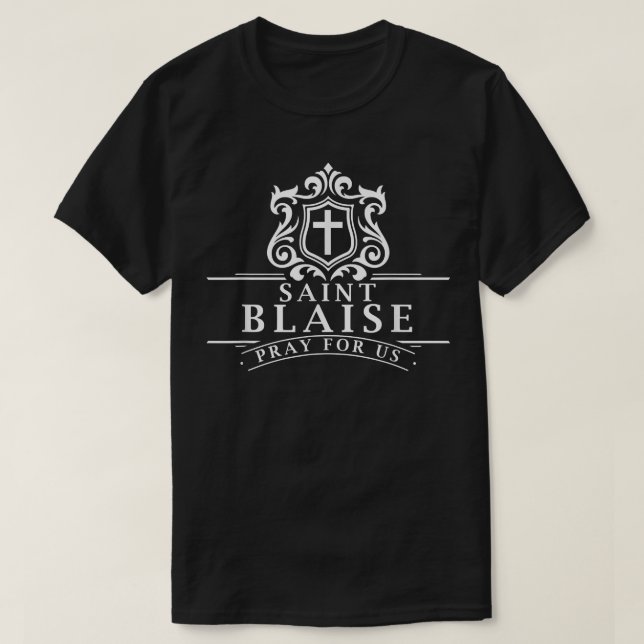 Camiseta St Blaise Candle Patron Catholic Saint  (Frente do Design)