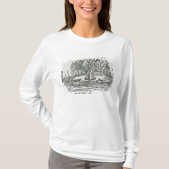 Camiseta St. Brendan na ilha dos peixes (Frente)