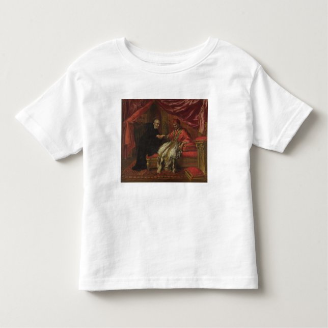 Camiseta St. Filippo Neri que cura o papa Clemente VIII (Frente)