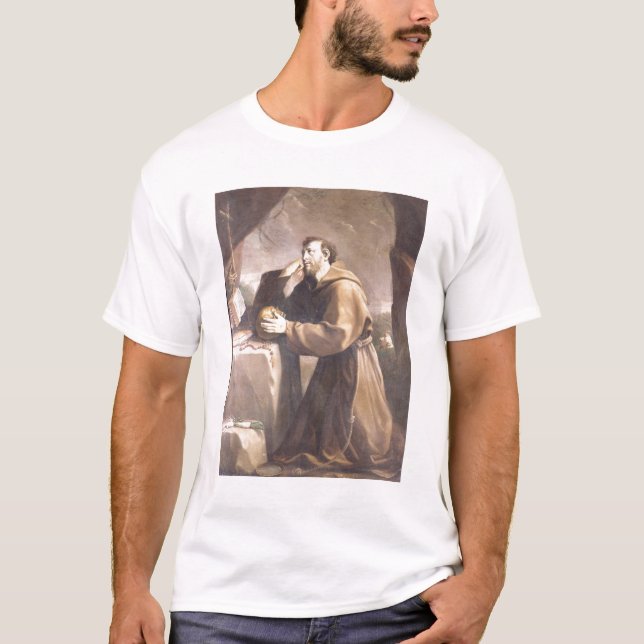 Camiseta St Francis de Assisi na oração (Frente)