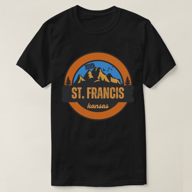 Camiseta St. Francis, Kansas (Frente do Design)