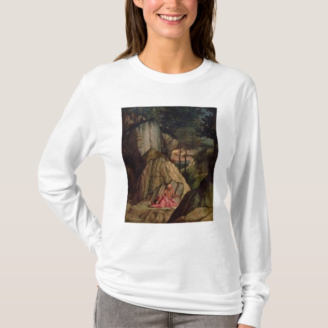 Camiseta St Jerome que Meditating no deserto, 1506 (Frente)