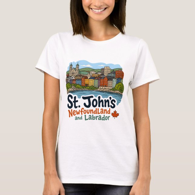 Camiseta St John's Terra Nova Linha do Céu Fofa (Frente)