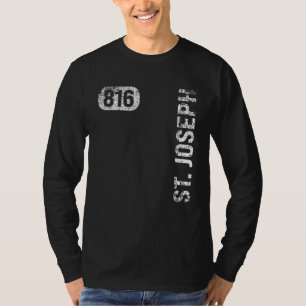 Camiseta St Joseph Missouri 816 Código de Área Vintage Retr